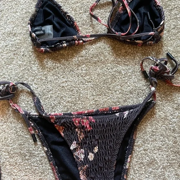 TRIANGL Brown Floral Bikini - Picture 10 of 11